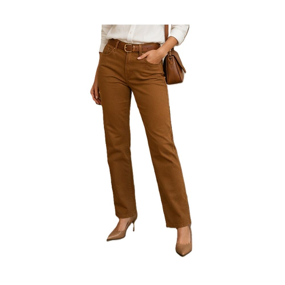 Levis Pants Womens Size 29 Brown Mid Rise Straight Twill Cotton 5 Pocket NWT